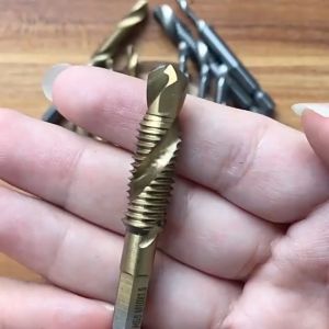 6pcs Titanium Coated HSS Drill Tap Bit Set M3-M10 with 1/4 Hex Shank for Metal Drilling & Tapping