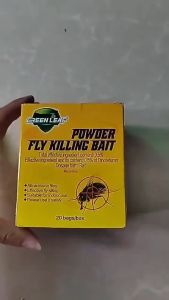 GREEN LEAF เหยื่อกำจัดแมลงวัน 50ปีไม่มีแมลงวัน ผงกำจัดแมลงวัน ยาฆ่าแมลงวัน 100000 ใน 1 วิ ผงไข่เน่า ยาแมลงวัน 5g/20ถุง ยากำจัดแมลงวัน ใช้ฆ่าแมลงวันบ้าน ได้ผลดีมาก ที่ไล่แมลงวัน