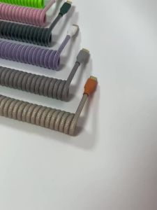Cáp USB-C Từ Tính 8K Cao Cấp 5 Lõi Bện Xoắn Ốc Lò Xo Dành Cho Bàn Phím Cơ Tùy Chỉnh Với Đầu Nối Mạ Vàng