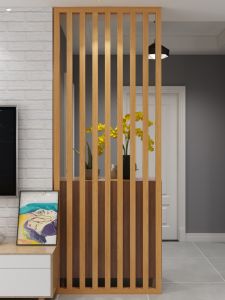 Nordic Style Solid Wood Living Room Screen Partition Wooden Grids Dry Area Washing Basin Partition Creative Home Furniture