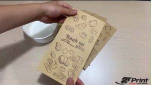 Combo 500 Túi Giấy Đựng Bánh Mì In Sẵn Kích Thước 13x25cm - Giấy Kraft Nhật Cao Cấp Không Mùi An Toàn Thực Phẩm Bao Bánh Mì Cao Cấp