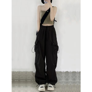 American Retro Straight Leg Work Pants Womens Spring Autumn High Waist Loose Jazz Hip Hop Summer Casual Sports Trousers