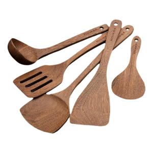 plys | Non-stick Suitable Heat Resistant Wooden Cookware Set