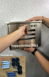 304 Stainless Steel Letter Box Home Mailbox Waterproof Box Key Mailbox Locker Post Newspaper Office Pos Peti Surat