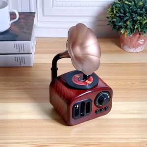 Mô hình Máy Phát Nhạc Cổ Điển trang trí phong cách Retro Vintage - hộp nhạc dây cót decor phòng