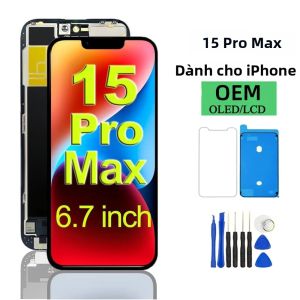 Màn Hình OLED LCD Cảm Ứng Bộ Phận Lắp Ráp Số Hóa Cho iPhone 15 Pro MAX A2849 A3105 Cảm Biến Điện Dung Thay Thế Cho Điện Thoại Di Động