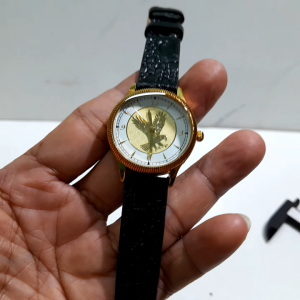 Đồng hồ nữ mặt tròn dây da phong cách vintage size 34mm thiết kế sang trọng