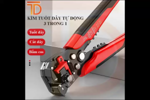 Kìm Tuốt Dây Điện Tự Động 3 Trong 1 Kìm Cắt Dây Bấm Cos Đa Năng Tuốt Dây chất lượng cao.
