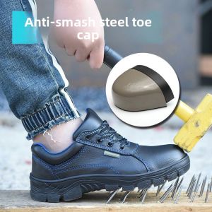 Mens Anti-crush Anti-puncture Lightweight Breathable Safety Shoes