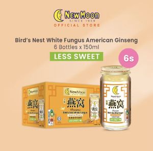6 x 150g New Moon Birds Nest White Fungus with American Ginseng less sweet Halal-certified Expiry Nov 2028