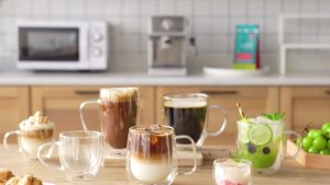 Art Living Double Wall Glass Mug Heat Resistant Mug Tea Beer Mug Milk Lemon Juice Cup Coffee Cups Mug Gift