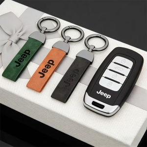 Jeep | Car Vintage Leather Keychain Ring Zinc Alloy Chain Key For Jeep Grand Cherokee Compass Patriot Willys Liberty Rubicon Trail Hawk