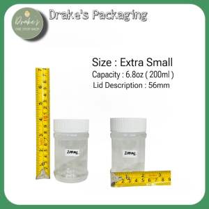 [50 PIECES PER SOLD] Peanut Jar white & Red Cap  Organiser By Drakes Packaging Supplies