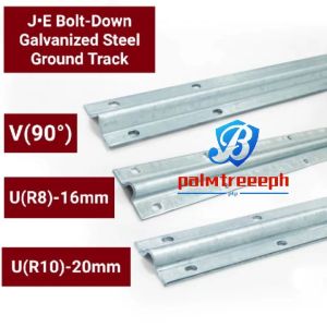 【Fast Delivery】1PCS- Bolt Down Galvanized Ground Track U or V Sliding Gate Bottom/Floor Guide Rail