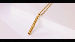 Breathlace Necklace - Quit Smoking Tool Stress Relief Whistle Jewelry for Anxiety & Mindfulness