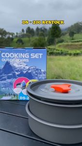 Cooking Set DS 200 - Alat Memasak Panci Set - Nesting Set Camping Hiking Kemah Outdoor Camping