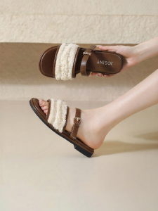 Josiny | Tassel Vintage Flat Sandals for Women