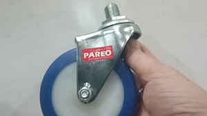 Bánh xe đẩy PU tải nhẹ cọc vít xoay 360 độ - 50-65-75mm - Happy Move Thái Lan