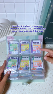 Mushion Album Menabung 1–120 Slot Bisa Kumpul 7 Juta Bonus Stiker Pulpen Gel 3 Pouch Challenge Nabung Motif Kupu-Kupu Buah