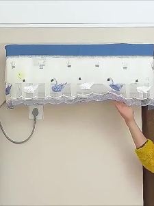 Air Conditioner Dust Cover Windshield Curtain Anti-Direct Blow Wall-Mounted hine Cover Cloth Dirt-Resistant Gauze Fabric Windproof Air Conditioner Cover Cloth
