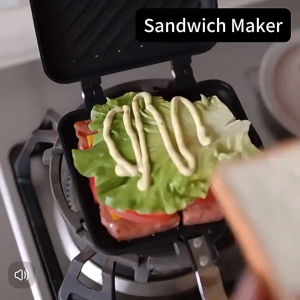 CETAKAN SANDWICH MAKER Panci double pan grill pan bakar roti steak NEW BREAD TOASTER Alat panggang anti lengket
