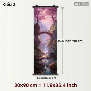 Hoa Anh Đào Chùa Cổ Phong Cảnh Tấm Thảm Nhật Bản Sakura Treo Tường Trang Trí Thẩm Mỹ Cho Phòng Ngủ Phòng Khách Polyester Cuộn
