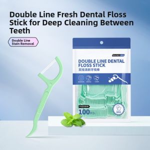 Ultra Thin Mint Flavored Double Thread Disposable Dental Picks GRAREY