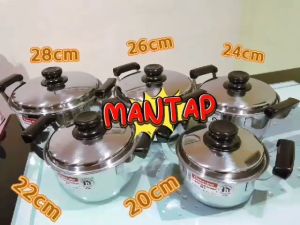 TELMART INDUCTION FULL Stainless Steel Saucepot with SS Bakelite Handle Cookware Kitchenware