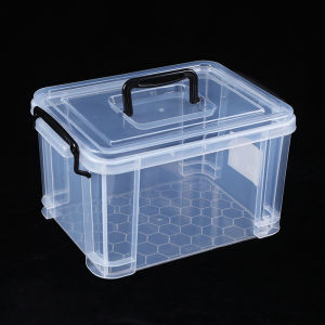 ciiemen | Highly Transparent Plastic Straight Angle Storage Box Large Thick