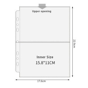 10Pcs Transparent Photo Album Inner A5 3/7-Ring Photocard Binders Sleeves 1/2/4/6 Pockets Kpop Album Refill Pages Cards Storage