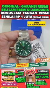CASIO ORIGINAL - CASIO MTP-VD01D-3BVUDF - MEN NG - STAINLESS - Perak - Jam dunia JD18ST Jam Tangan Pria Jam Pria Jam Tangan Anti Air + CASIO MTP-VD01D-3B MTP VD01D 3B MTP-VD01D VD01D MTPVD01 MTP-VD01 MTP-01 $ S003