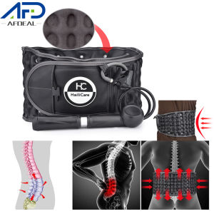 Afdeal Air Decompression Spinal Back Belt Physiotherapy Inflatable Waist Lumbar Traction Brace Spine Corrector Pain Relief Strap Supports Gift for Parents