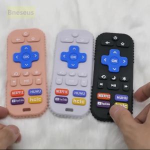 Childrens Silicone Remote Control Teethers Baby Micturition Period Soothing Remote Control Teething Stick Biting Gum Anti-Eatin