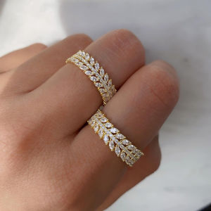 Luxury Fashion Marquise Zircon Cut Eternity Band Wedding Ring R7035