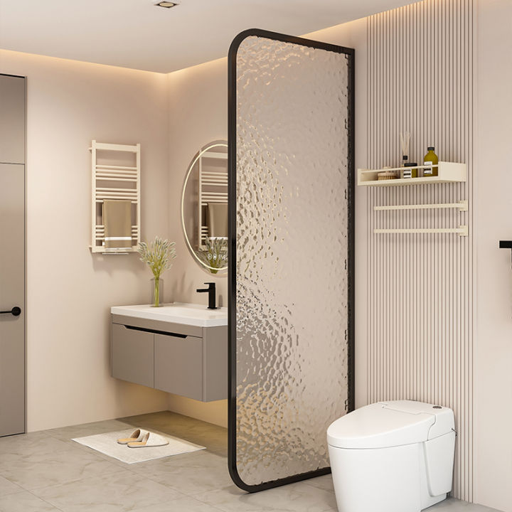 Bathroom Glass Partition Wet And Dry Separation Toilet Waterproof ...
