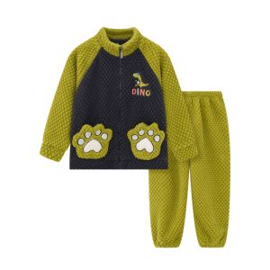 SHAPRA | Warm Dinosaur Cartoon Collar Pajama Set