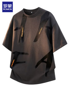 ROMON | Ice Silk Thin Short Sleeve Casual Loose Plus Size Round Neck Mens Top