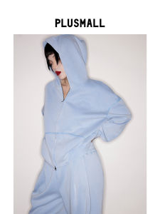 Washed Vintage Hooded Arc-cut Tracksuit Set