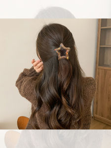 Womens Knitted Star Hair Clip Side Clip Autumn Winter Colorful New Style Fashionable Hair Accessories Pink Empress Brand