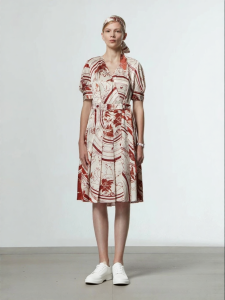 Slimming Short Sleeve Acetate Dress