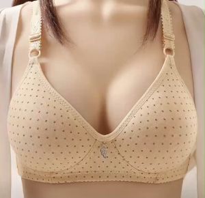 READY STOCK Bees Lingerie Bra Women Bra Simple Comfortable Soft Breathable Wireless Back 3 hooks normal cup