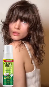 Buy 1 Take 2 Olive Oil Hair Hold Mousse Hair Styling Mousse Curly Hair Styling Long Lasting Hydrating Natural Curl 207ml + Aloe Vera Anti-Dandruff Oil Control Moisturizing Shampoo 370ml + Sweet Orange Conditioner Softens Hair And Reduces Frizz 362ml