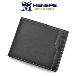 MENSPE Men Short Wallet Fashion PU Leather Business Casual Wallets Soft Leather Purse Travel Purses Coin Pouch ID Credit Cards Holders