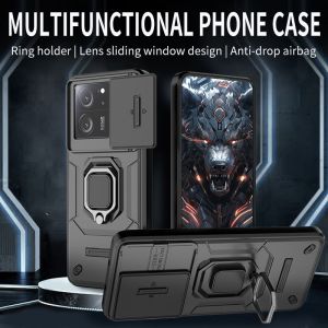 Shockproof Case Compatible For iPhone 17 Air Pro Max iPhone17 2025 Phone Casing Hard Back Cover Car Ring Stand Holder Bracket Bumper Slide Window Camera Protect Soft TPU