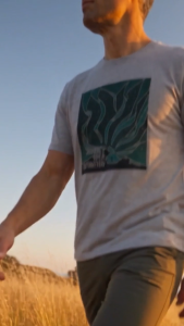 camel active Men Outdoor Casual Regular Fit Packable Seasonal Graphic T-Shirt  - Melange 282-Z26H2979