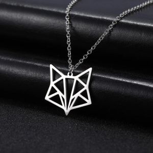 Skyrim Màu Vàng Cáo Bùa Hộ Mệnh Mặt Dây Chuyền Vòng Cổ Cho Nữ Thép Không Gỉ Tuyên Bố Dây Xích Choker Thời Trang Phụ Kiện Trang Sức
