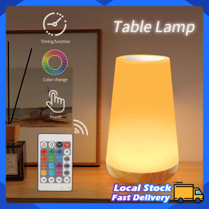 13 RGB Colors Night Light With Remote Control Touch Bedside Table Lamp Bedroom Decoration Dimmable Bedside Light