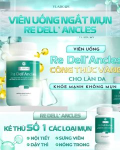 Viên Uống MụnRe Dell Ancles DR.LACIR Hộp 30 viên cải thiện giảm mụn hiệu quả giảm nóng trong ngăn ngừa mụn giúp cải thiện tình trạng mụn viêm mụn bọc mụn lâu năm không khỏi tái đi tái lại nhiều lần mụn do nóng trong