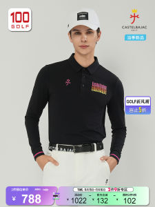 Castelbajac Golf Long Sleeve Polo Shirt Mens Fashion Artistic Collared T-Shirt Autumn Collection Premium Quality Golfwear