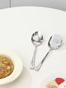 1/2 Chiếc Lớn Thìa Ăn Bằng Thép Không Gỉ Làm Dày Bền Tay Cầm Dài Thìa Phục Vụ Súp Cho Nhà Hàng Nhà Bếp Bộ Đồ Ăn